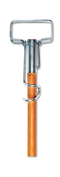 Wooden Mop Handle with Metal Clip